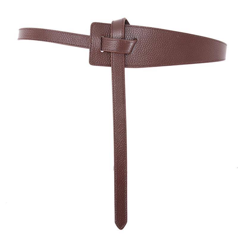 Women's Genuine Leather Wide Waist Belt - Trendy Suit Jacket & Sweater Cincher
