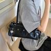 Retro Bow Shoulder Bag Sweet Underarm Bag Portable French Stick Handbag  Travel