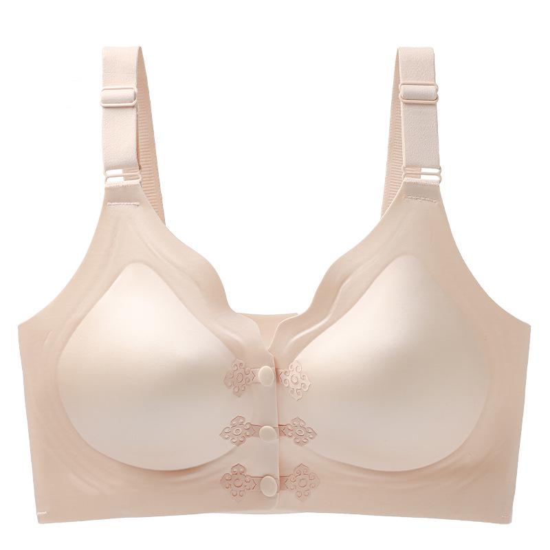 

Front-Fastening Seamless Push-Up Bra for Small Busts - Wire-Free, Comfortable, Water Drop Cups, Lifting Support, Tank Top Style 3XL (for 155-175 jin)