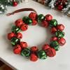 Festive Door And Window Ornament Christmas Tree Bell Pendant with Lanyard, Ring Hanging Decoration for Holiday Home Decor, Metal Multicolored