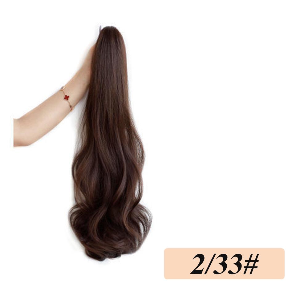 

Bybrana Жемчужный резинка для волос с хвостиком, черно-коричневый парик из синтетического волокна