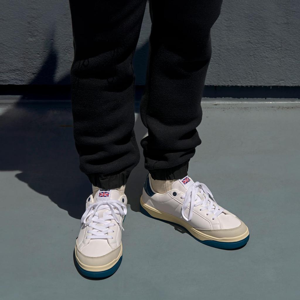 Admiral MERTON AD826 Herren-Sneakers, Weiß/Marineblau, Größe 27,0 cm