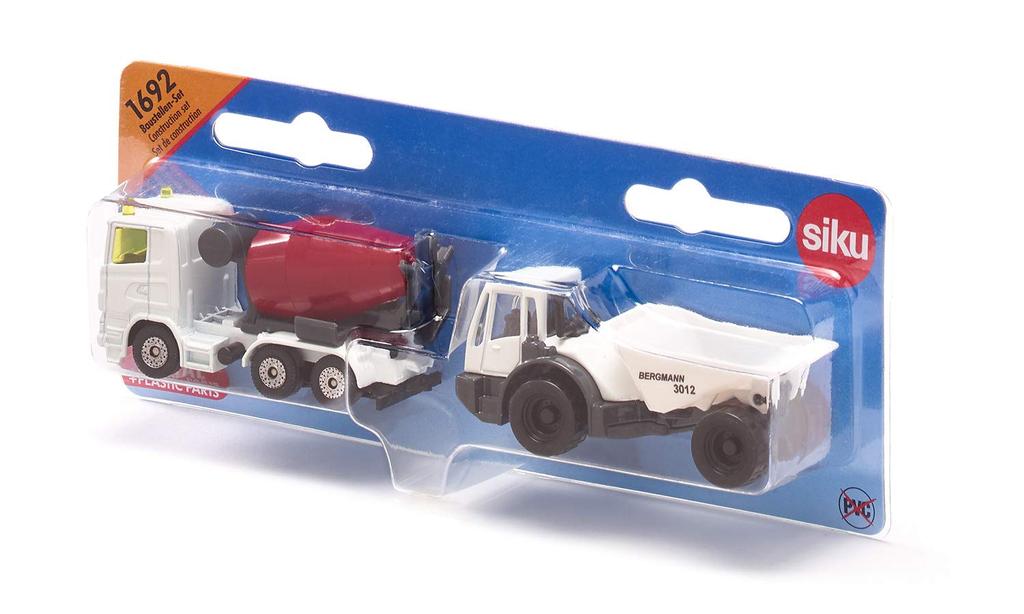 SIKU Mixer Dump Truck Set Ages 3 and SK1692 & (for Up)