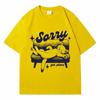 2026 Summer Sorry Got Plans100% Pure Cotton Printed T-shirt Women Funny Cartoon T-shirts Grunge Kawaii 90s Fashion Tshirt Y2k