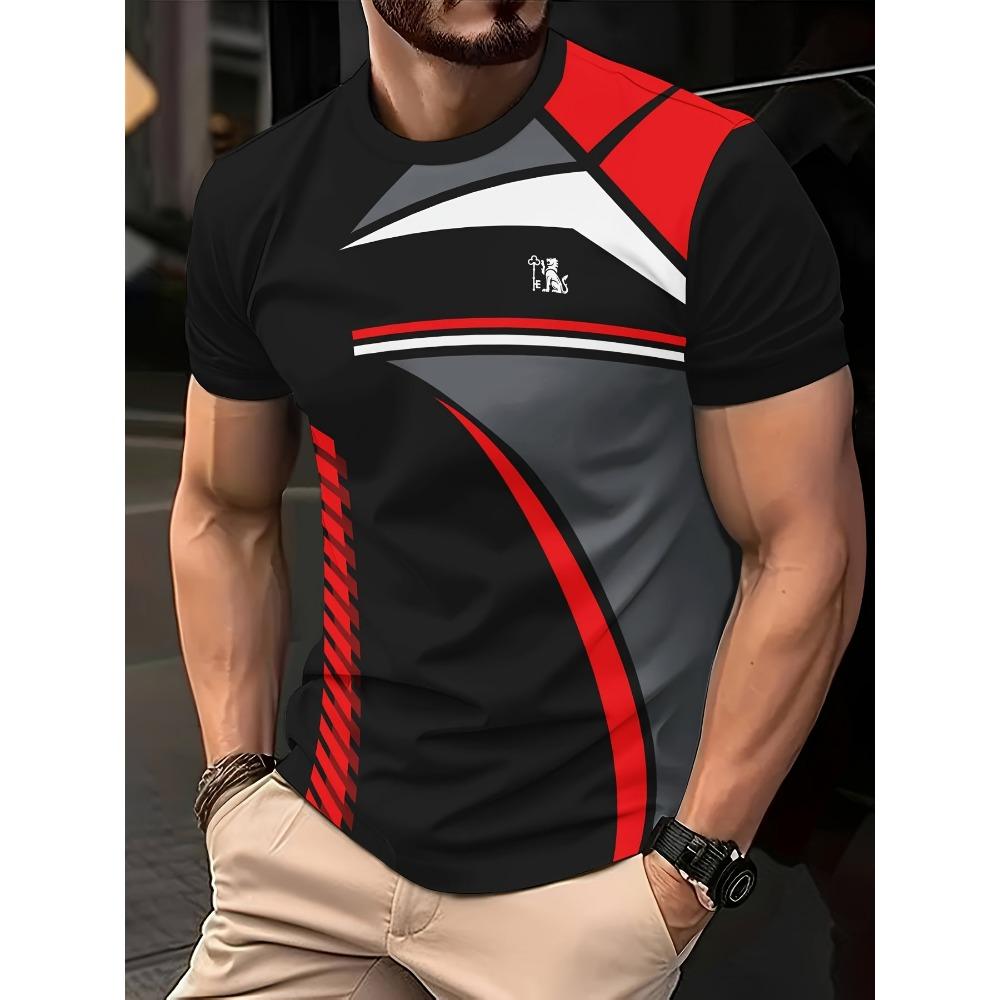 

Мужская и мальчиковая летняя тонкая модная классическая простая футболка с коротким рукавом, футболка с 3D-принтом, уличная одежда 6XL