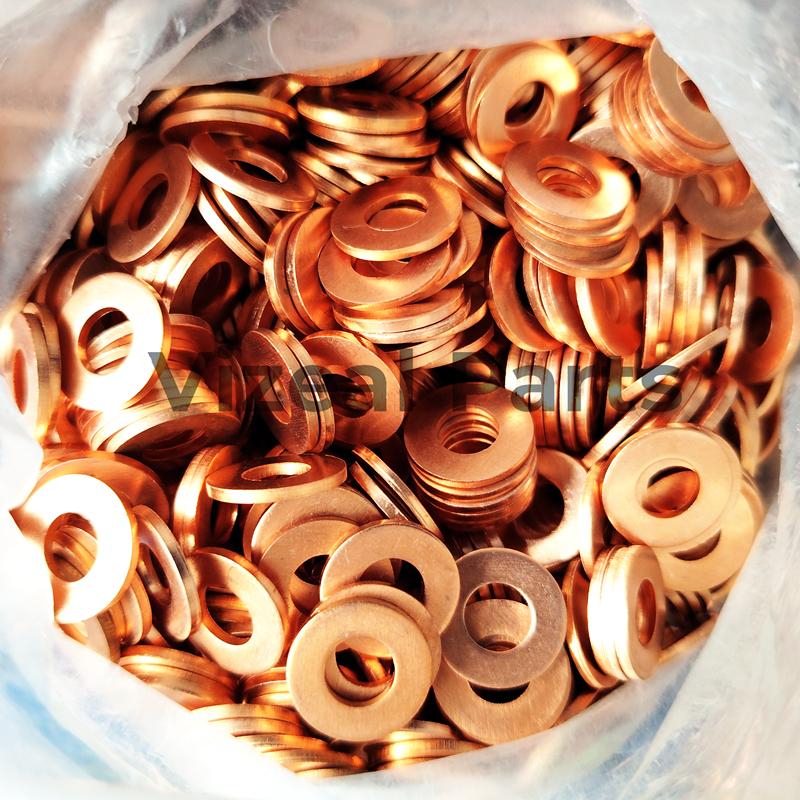 20PCS/50PCS/100PCS Injector Seals Copper Washers 1378433 For Ford Transit 2.0 2.2 2.4 TDCI TDDI Peugeot Boxer & Citroen 2.2 HDI