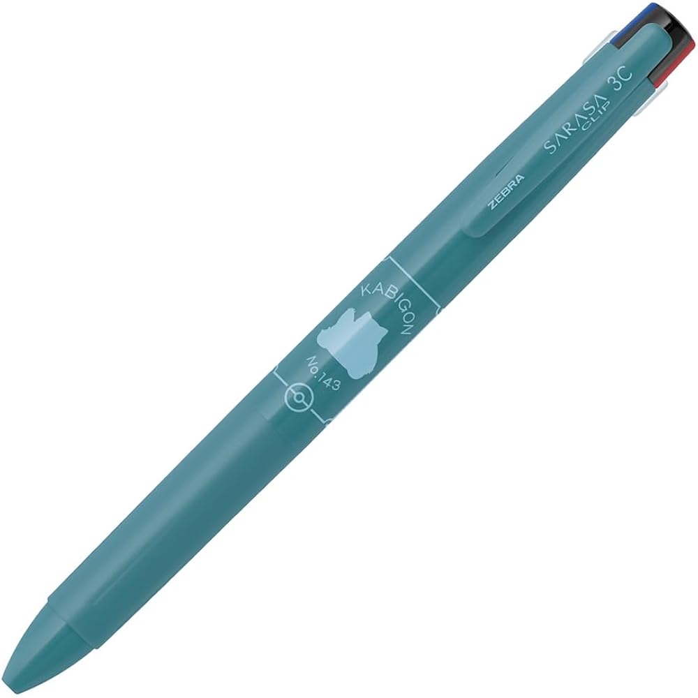 Zebra Pokemon 3 Color Ballpoint Pen, Sarasa Clip, 3C, 0.5mm, Cabbage, Blue, Green, Shaft Limited,...
