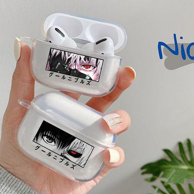 Japon animesi Tokyo Ghoul Yumuşak Koruyucu Kapak Kutusu Apple Airpods için 1 2 3 Pro Karikatür Şeffaf AirPods Kılıfı