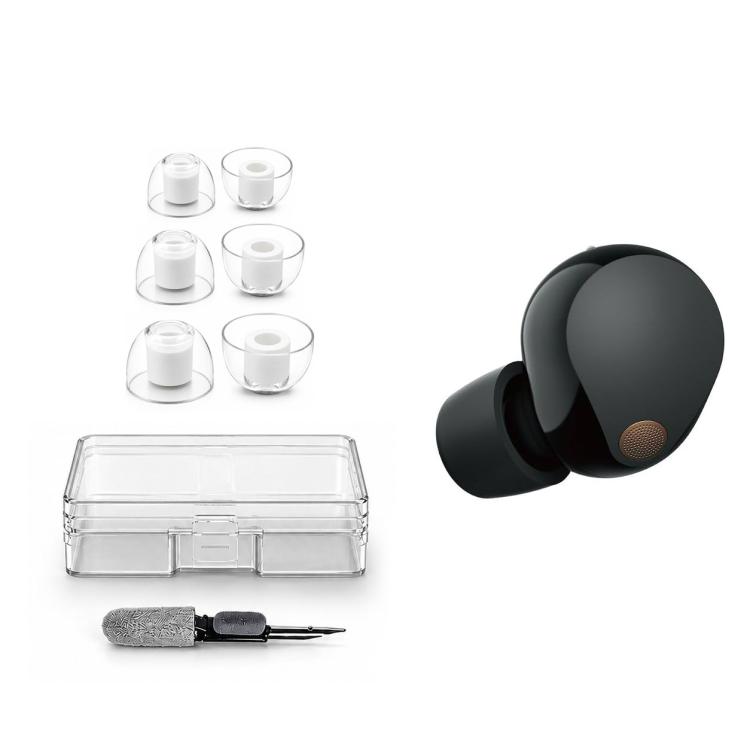 XDcase 3 páry náhradních silikonových nástavců do uší, velikosti S/M/L, čisticí kartáček barva náhodná