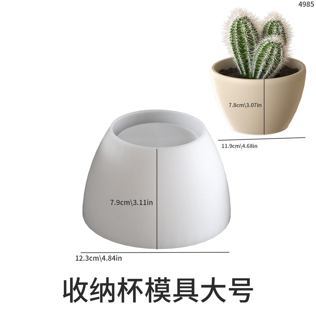 Gips Ciment Plantă Suculentă Ghiveci Mucegărie Siliconică Pentru Decorare Birou Rășină Epoxidică Suport Lumânare Cutie Depozitare Mucegărie Lut