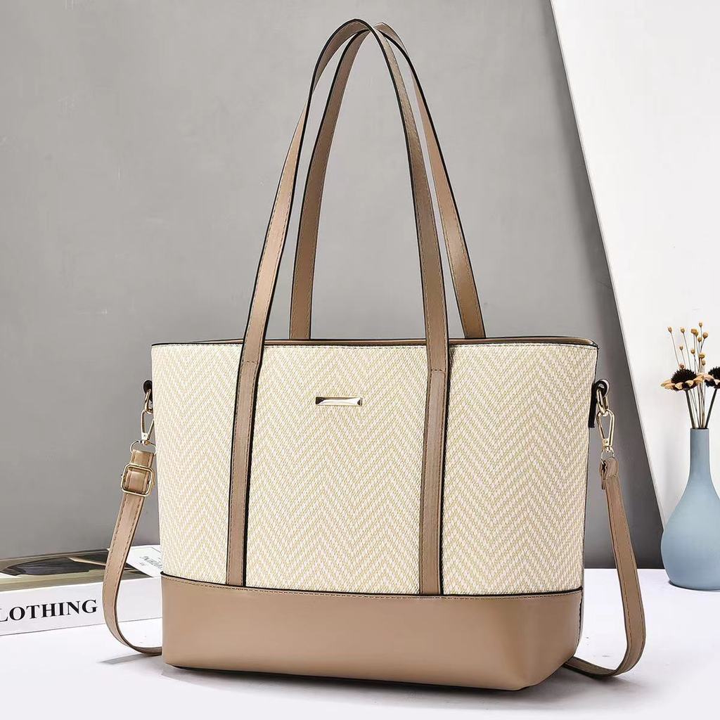 Pu Large Capacity Tote Bag For Women With Multiple Pockets For Daily Use