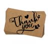 50 Pcs/set "Thank You" Greeting Cards 90*54mm Rectangular Thick Kraft Paper Cards Festival Gift Cards
