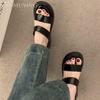 Fashion Leopard Women Flats Slippers Casual Platform Sandals Summer Shoes Fashion 2025 New Woman Trend Flip Flops Open Toe Sandalias