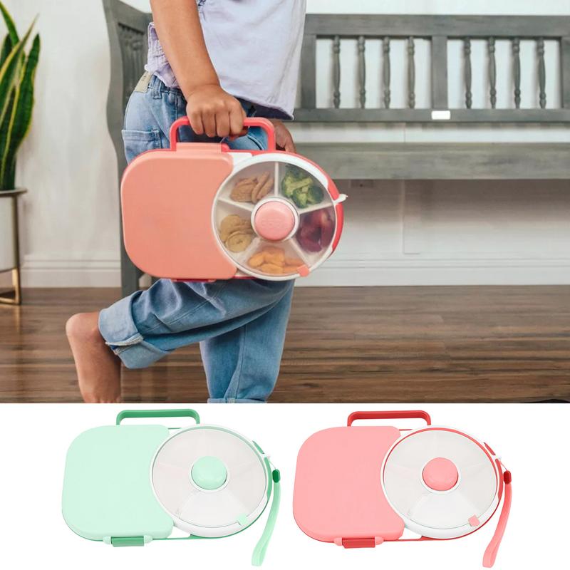 Kids Lunch Box Portable Lunchbox With Compartment Children Lunchbox With Small Snack Spinner Portable Lunch Container With 5