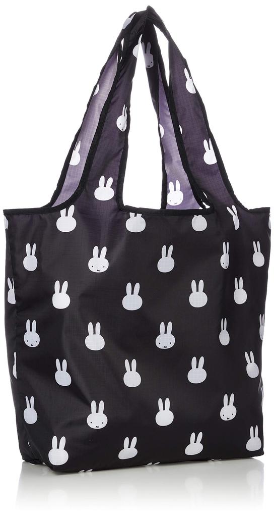 Foldable Eco Shopping Many Faces Black [Sifre] Bag, Capacity Approx. 20L, Bag, Miffy, B115.