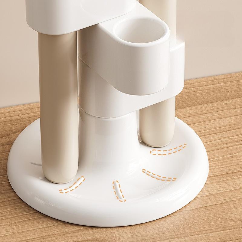 Xiaomi Rotating Toothbrush Holder, Bathroom Washbasin, Partitioned Toothbrush Storage Rack, Anti Slip Electric Toothbrush Storage
