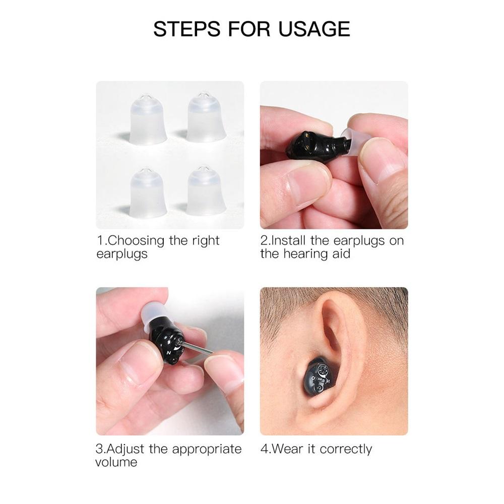 Hörgerät ältere Sprachverstärker Doppelgerät Hören Hörhilfe Schallkollektor