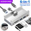 USB 3.0 HUB Clamp Clip USB Splitter Adapter External Multi Dock Station Multi-hub For iMac MacbookPro Desktop PC Accessories