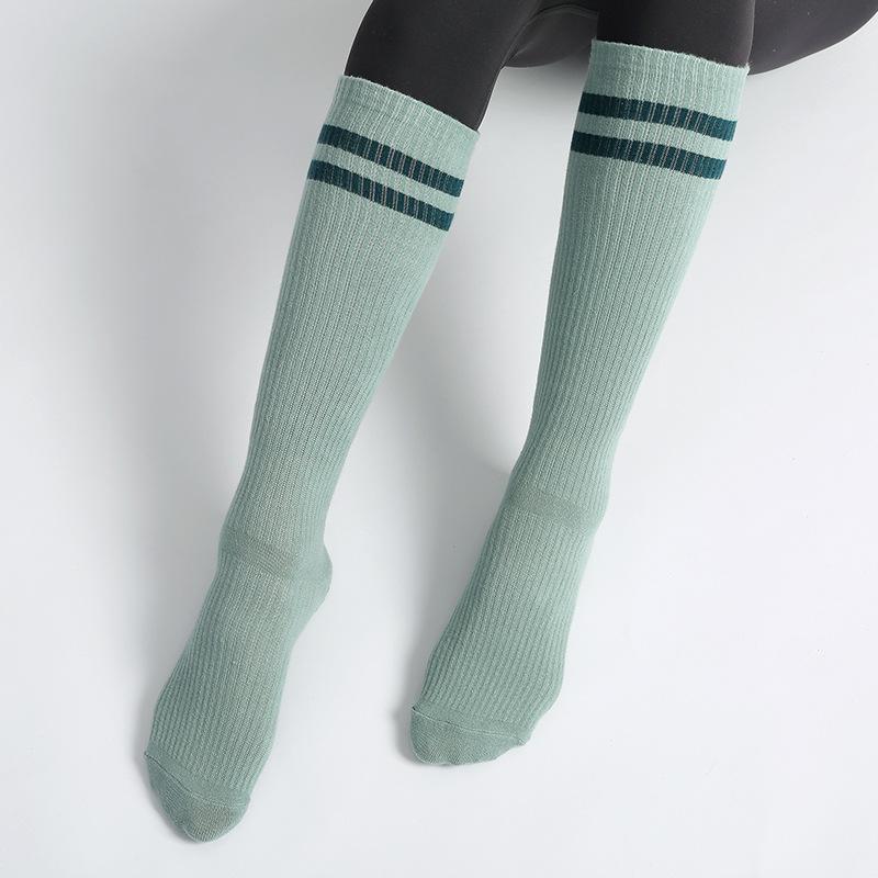 Women Spring and Autumn Yoga Jump Pilates Exercise Fitness Rubber Band Pressure Non Slip Long Socks