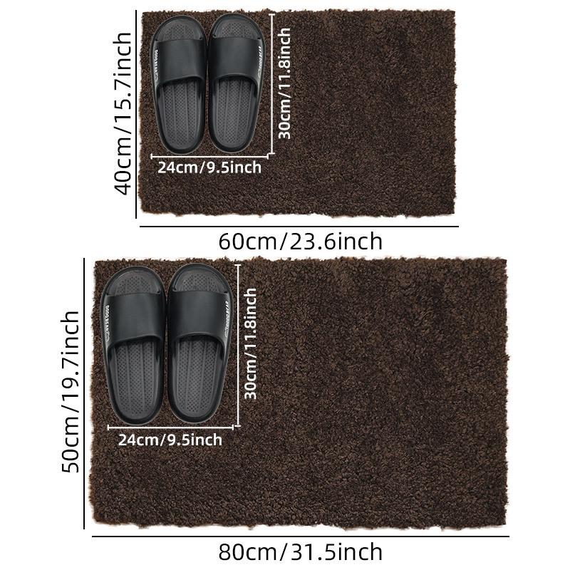 Thickened Bedroom Bedside Carpet Solid Color Flocking Bathroom Absorbent Floor Mat Bay Window Mat Children'S Climbing Mat Plush Foot Mat