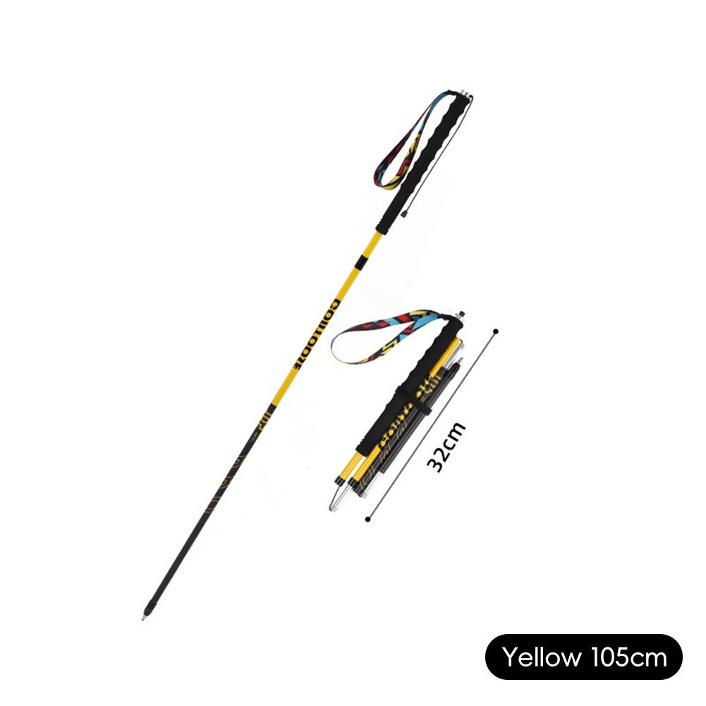 

2026 New Ultra Light Carbon Fiber Trekking Pole Foldable Design Professional Hiking Trail Running Walking Stick 105-125CM Length
