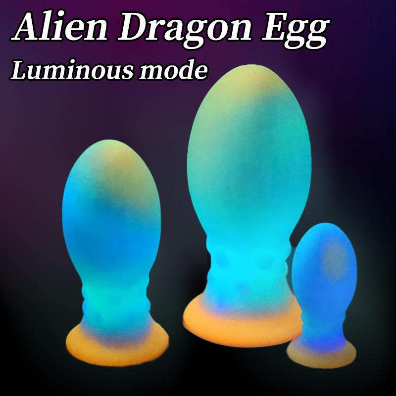 Liquid Silicone Glowing Anal Plug Dilator Adult Sexual Wellness Toy