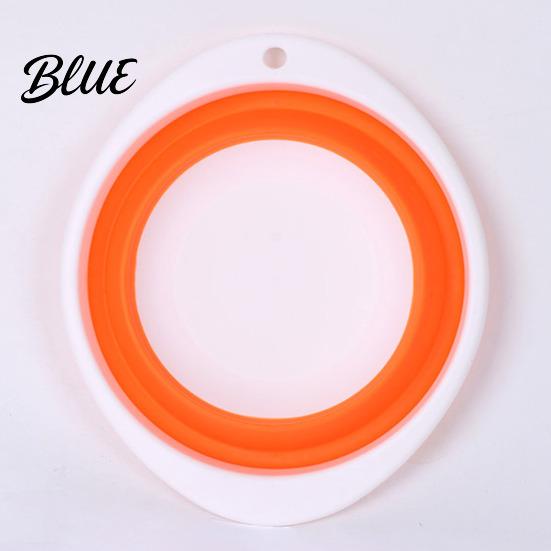 Heavy Duty Bait Basin Foldable Silicone Fishing Basin Collapsible Lure Bowl Easy Carry Holder Portable Mixing Bucket Container Outdoor Angling