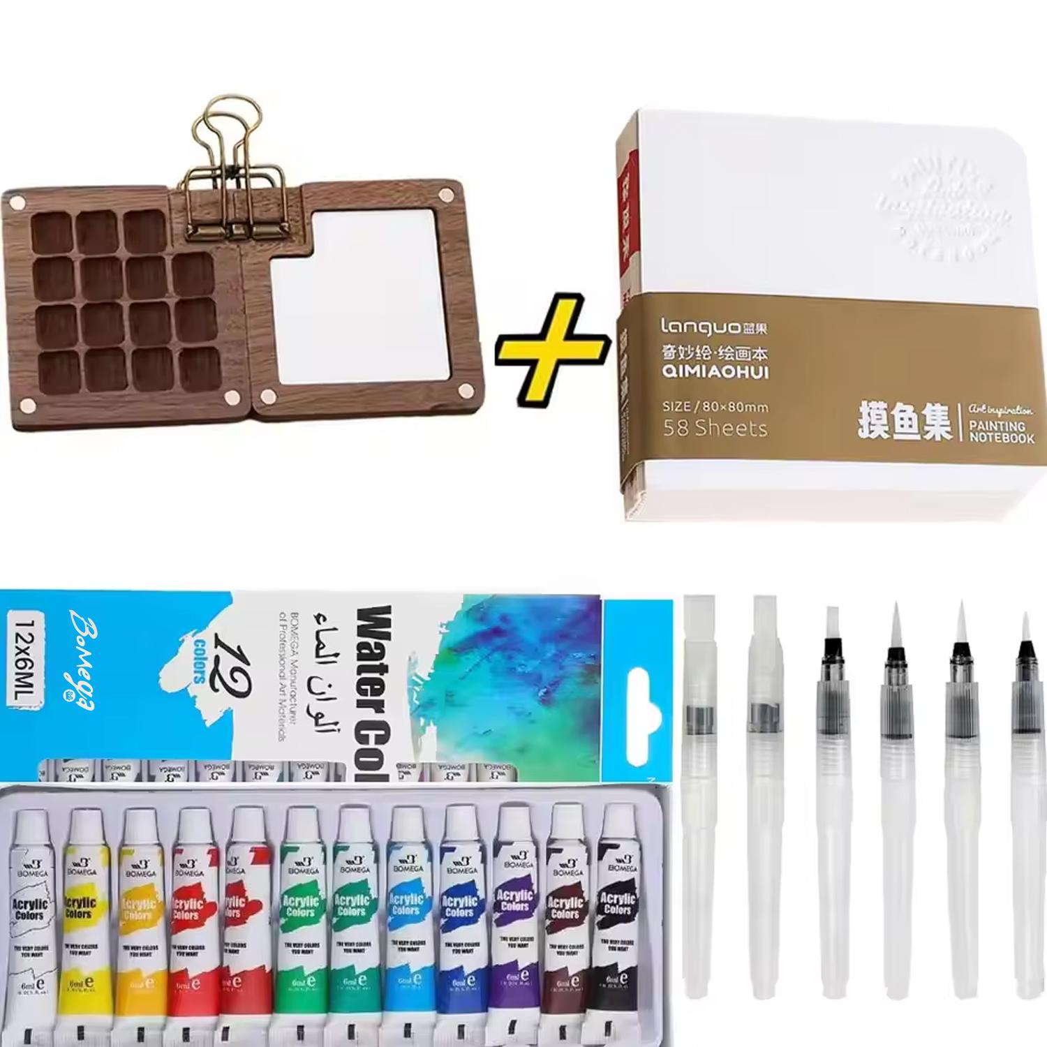 Reis Aquarelverf Palet Set Mini Zakformaat Kunstenaar Aquarelverf Palet Reissets voor Schilders Kunstenaars Studenten
