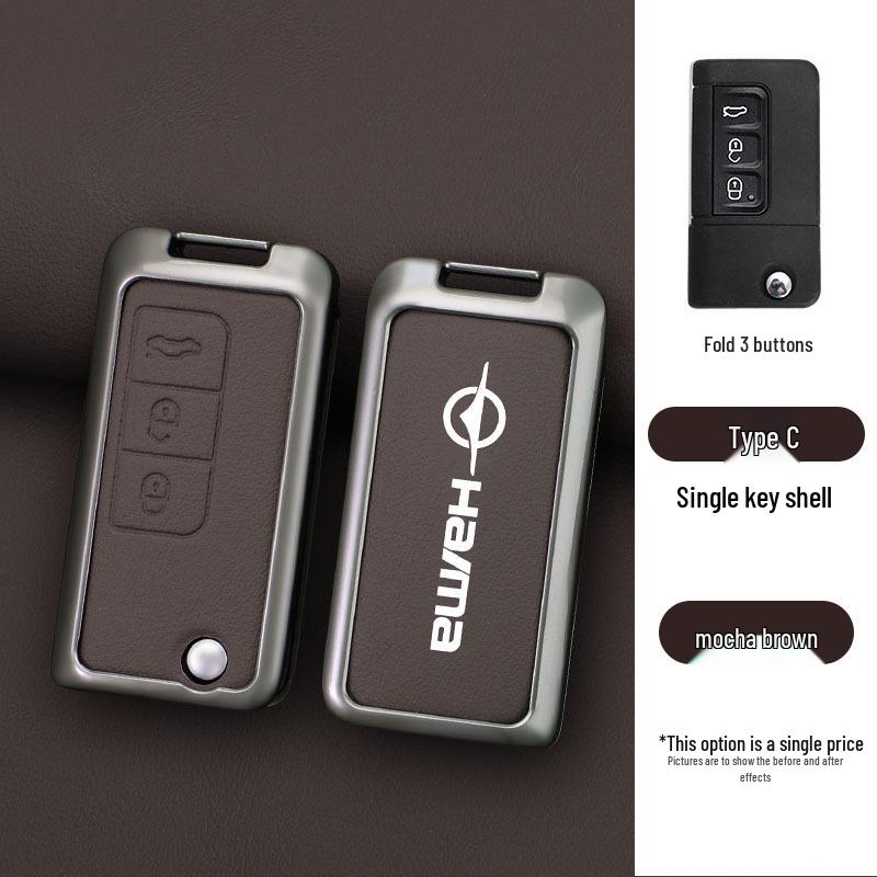 Haima Knight S7/M5 Car Key Cover: 34th Gen Metal Shell with Buckle for Men & Women