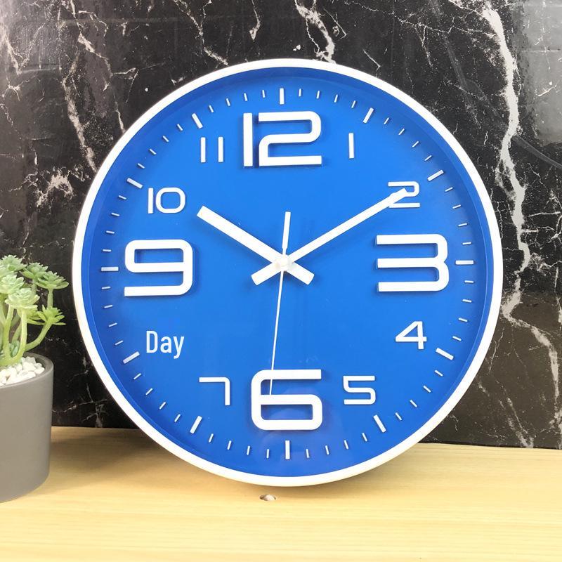 30cm Quartz Silent Wall Clock for Living Room - Creative, Wall-Mounted Design