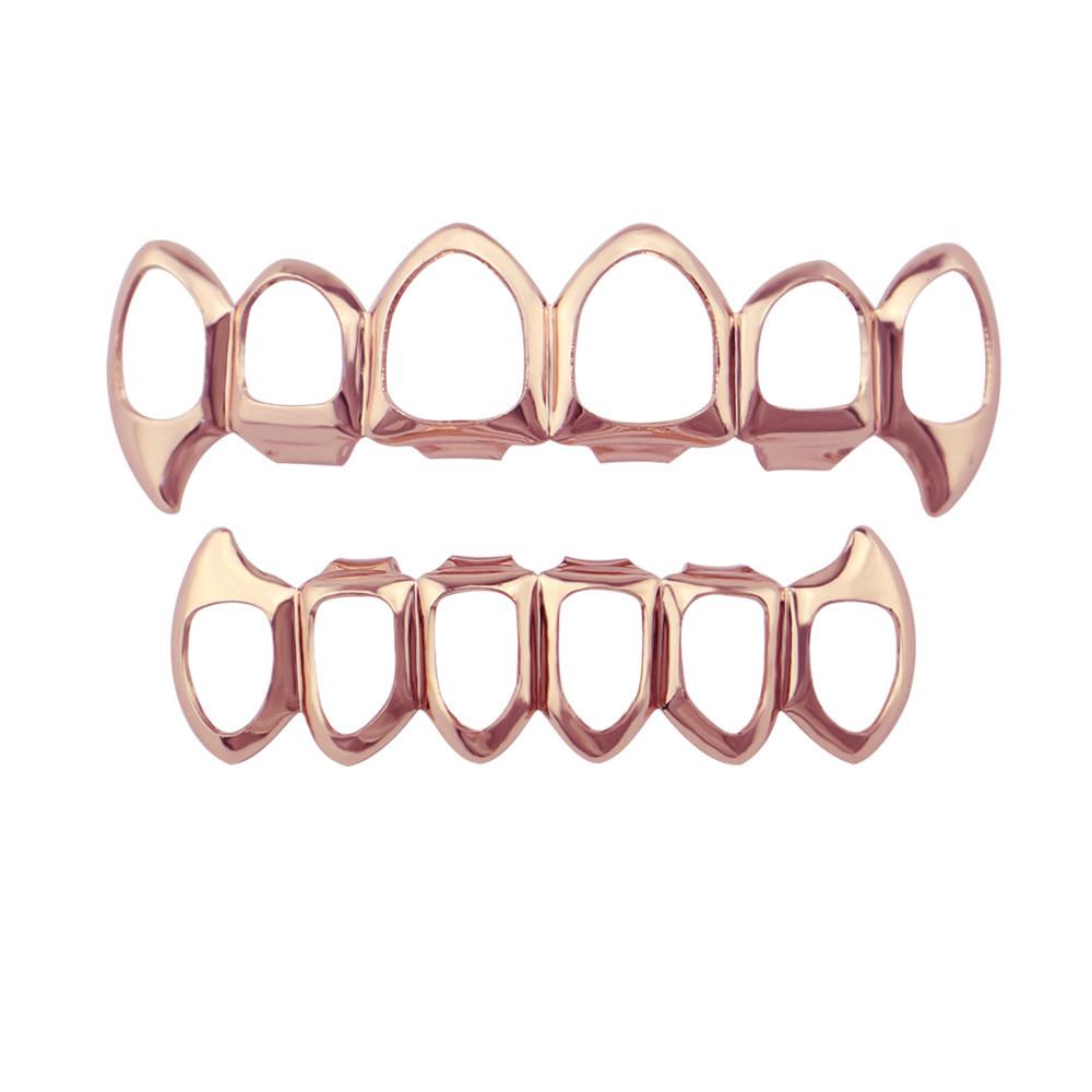 Hip Hop - Top and Bottom Removable Teeth Jewelry, Fashion Mouth Grill Accessory for Men and Women