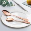 Mirror Finish Rose Gold Plated Stainless Steel Flatware Set Copper Silverware Set Rose Gold Spoon Color Cutlery Set