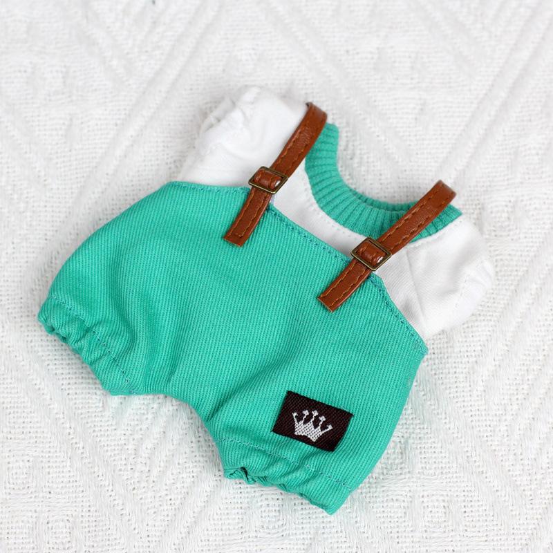 Labubu Baby Clothes Fashionable Adjustable Overalls Set Cute Mini Doll Clothes