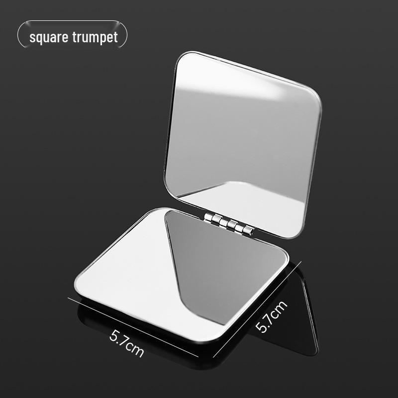 Compact Double-Sided Folding Mirror for Men – Portable, Drop-Resistant Stainless Steel Design