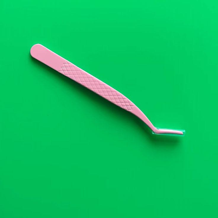 Gold Feather Eyelash Extension Tweezers - Precision Tool for Eyelash Technicians