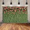 MOON.QG Tropical Leaves Backdrops Spring Garden Backgrounds Green Grass Photo Wall Customized Name Birthday Wedding Photocall