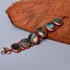 Labradorite Gemstone Copper Birthday Electroformed Statement Wife Gift Bracelet V-77