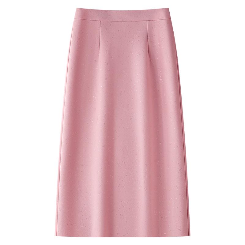 2025 Women's Black Midi High Waist Slimming Bodycon Skirt - New Spring/Summer Design