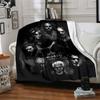 1pc Skull Faces Throw Blanket Soft Flannel, Cozy All Season Polyester Perfect for Home, Office