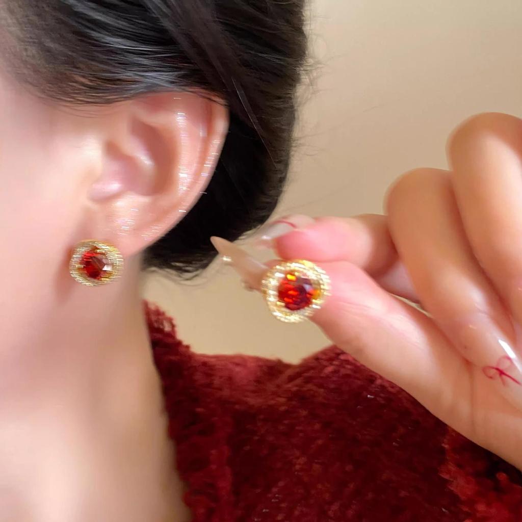 Chic and Unique High-End Mosquito Coil Disc Ear Clips: Sweet, Spicy, Elegant, and Cool Style Earrings
