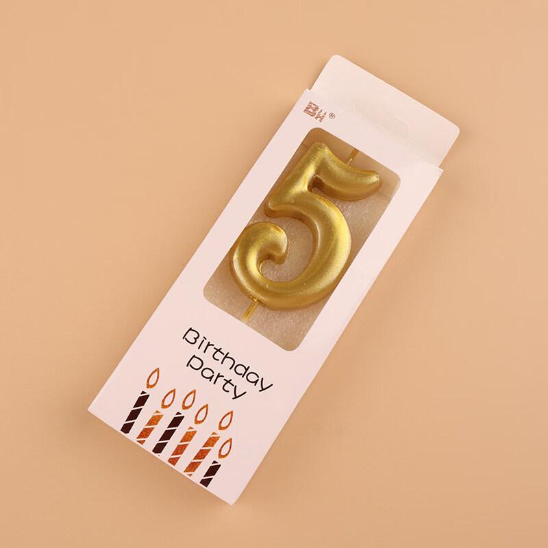 LIEI Gold Number Birthday Candle