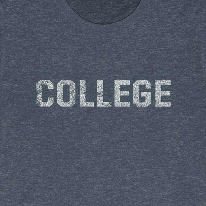 COLLEGE  Vintage Look  50/50 Blend Gym T-Shirt - ANIMAL HOUSE Party Frat Belushi Unisex T-Shirt XXL