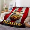 Custom Name Benfica Theme Printed Blanket Perfect For Couch Bed Travel Outdoor Use Machine Washable Cozy Durable