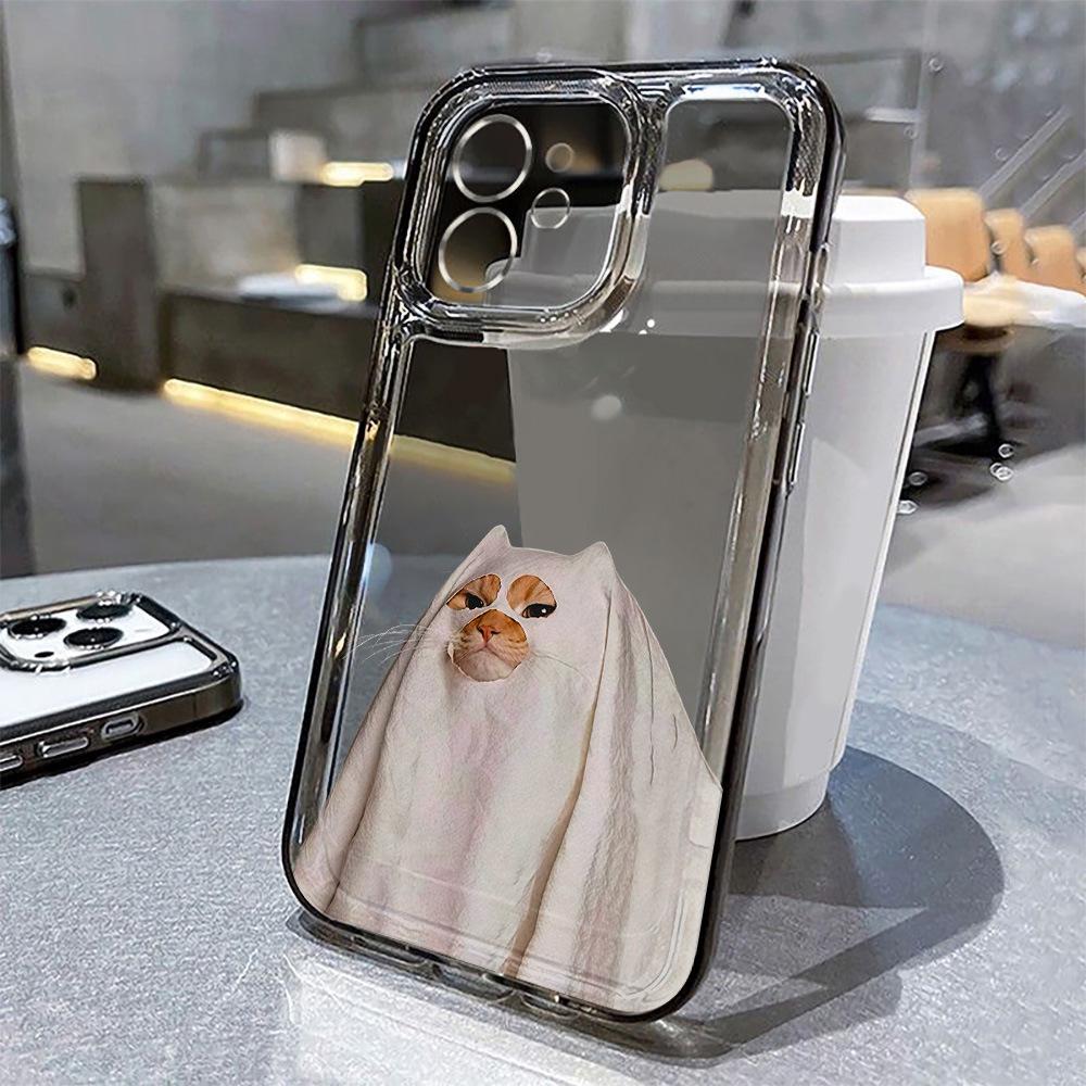 

Halloween Kitten Headgear Soft Case for iPhone 17 Pro Max/14/13 Transparent, Premium Space Phone Edition iPhone X/XS
