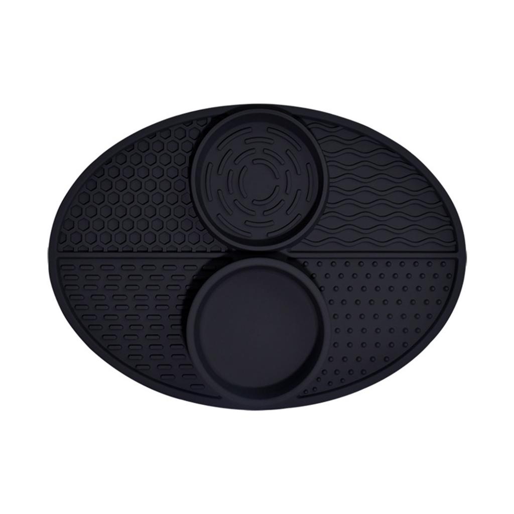 Silicone Double Bowl Pet Licking Pad Non-slip Slow Eating Licking Feeder Cats Lick Mat for Improve Pet Eating Habits