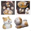Dog Mini Statue Animal Sculpture Tea Pet Miniature Figurine Tabletop Ornament for Cabinet Bookshelf