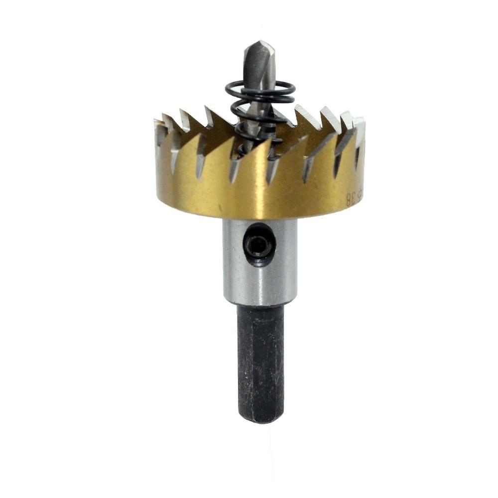 5PCS 5/8"-1-3/16" Size Hole Saw Kit Titanium Coated Metal Hole Cutter Durable HSS Hole Saw  For Wood