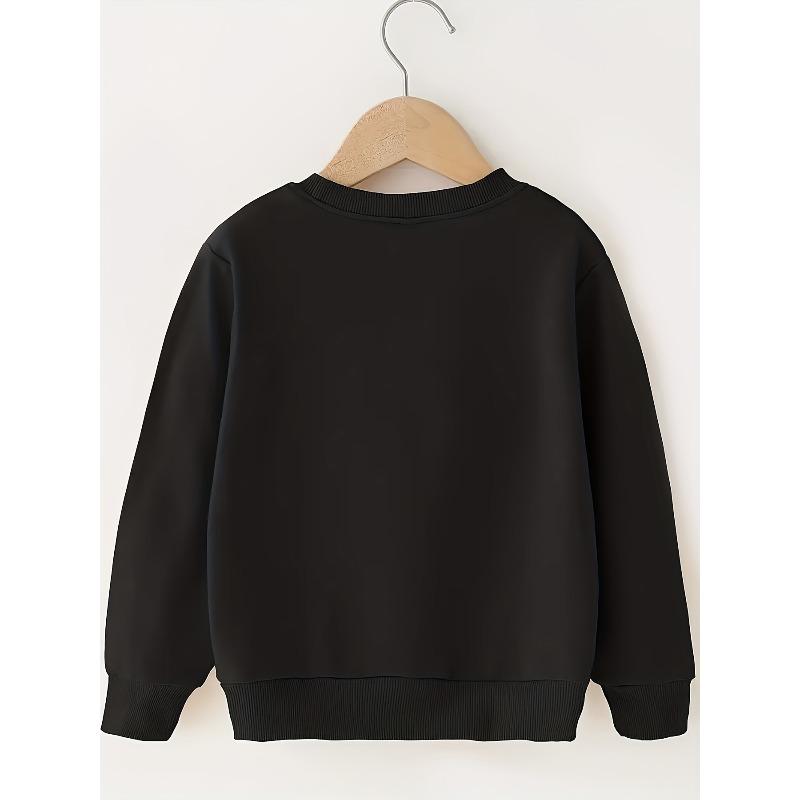 European Sizes A Long-Sleeve Crewneck Sweatshirt for Kids, Casual And Charming, Showcasing an Adorable Capuchillo Ballerina Cartoon Print