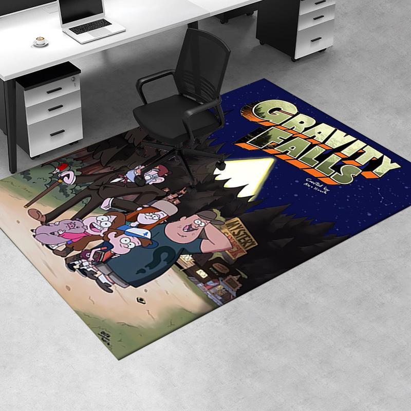 3D-gedruckter Gravity Falls, Mystery Shack, Kiefern Anti-Rutsch-Teppich - Maschinenwaschbarer Büro-Teppich für Wohnzimmer, Schlafzimmer, Büro - Mehrere Größen