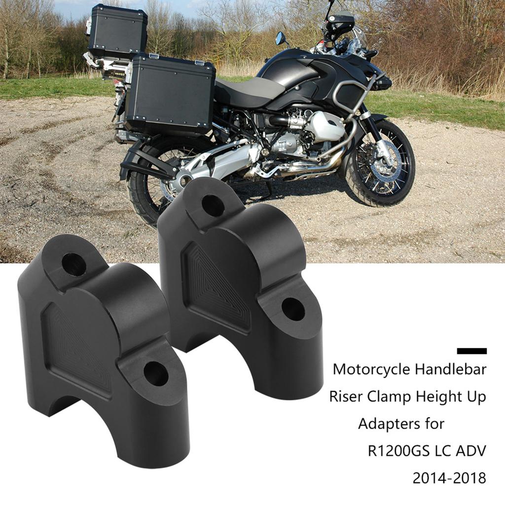 CNC Aluminum Motorcycle Handlebar Riser Clamp Height Up Adapters for R1200GS LC ADV 1418